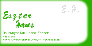 eszter hans business card